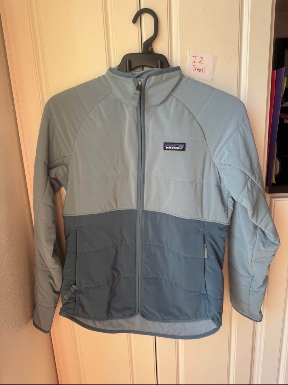 Patagonia Two-Tone Light Blue and Slate Blue Full-Zip Jacket small (i2)